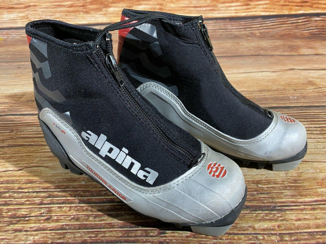 Alpina T10jr Kids Nordic Cross Country Ski Boots Size EU33 US2 for NNN A-266