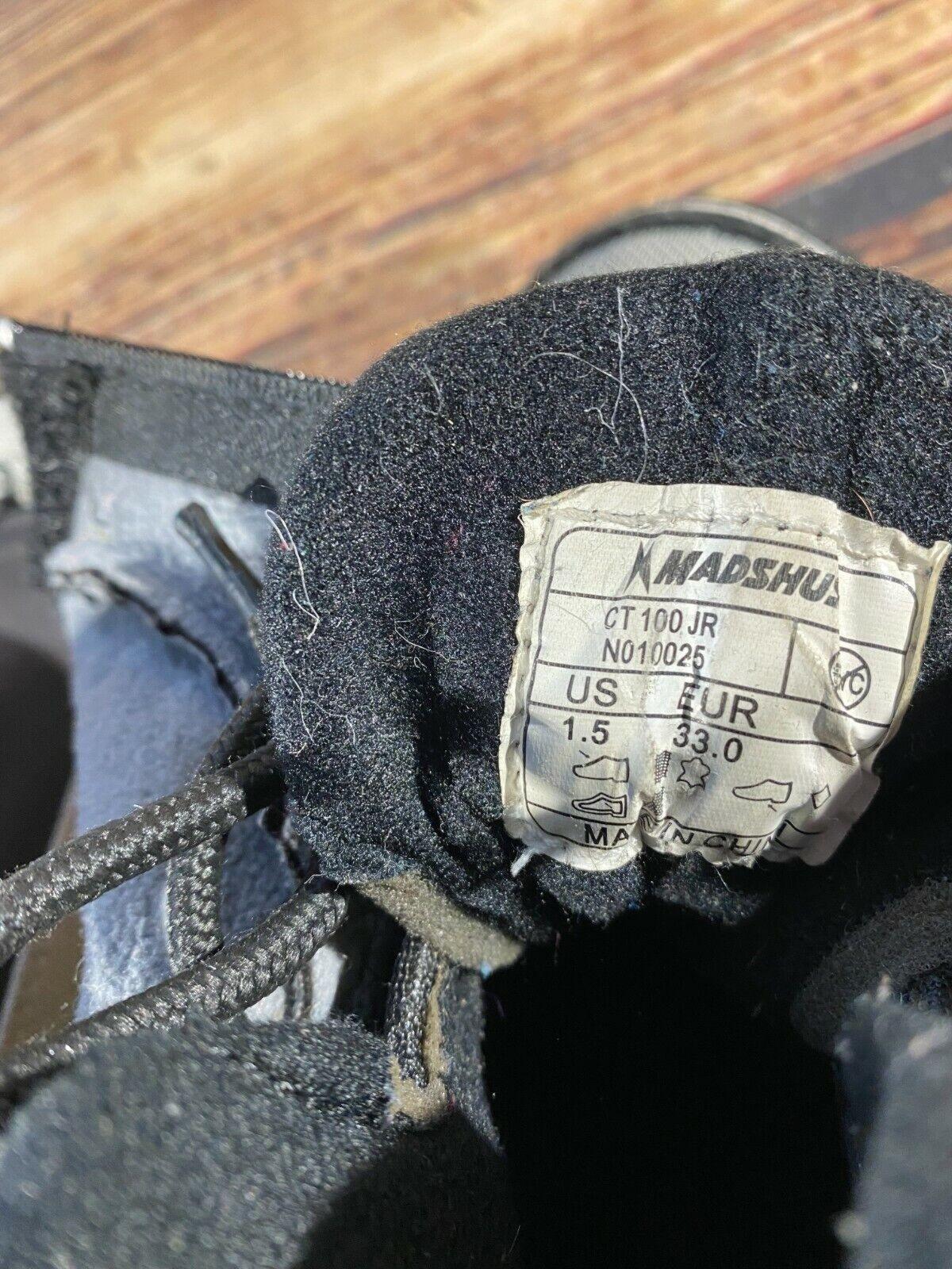 Madshus CT100 Cross Country Ski Boots Classic NNN EU 33 US 2 Kids 220mm M-168