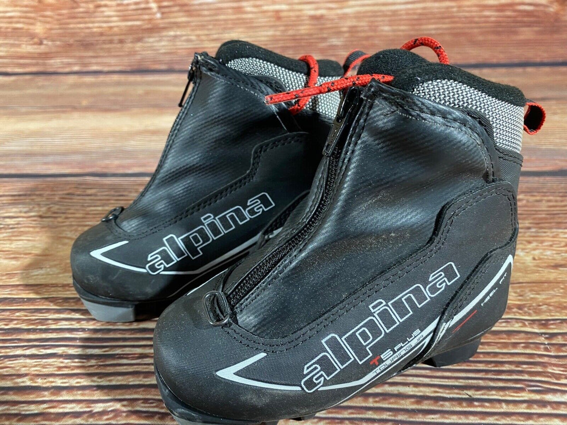 Alpina T5plus Kids Nordic Cross Country Ski Boots Size EU25 US8.5 NNN A-1210