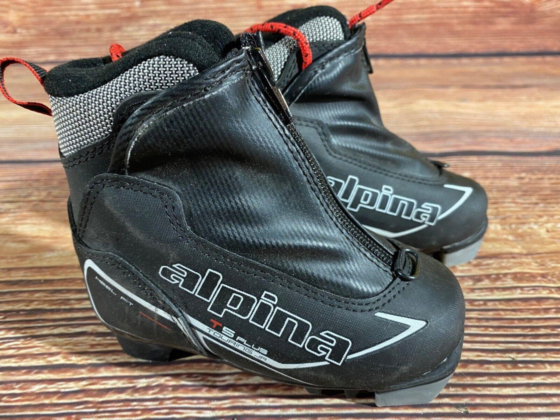 Alpina T5plus Kids Nordic Cross Country Ski Boots Size EU25 US8.5 NNN A-1210