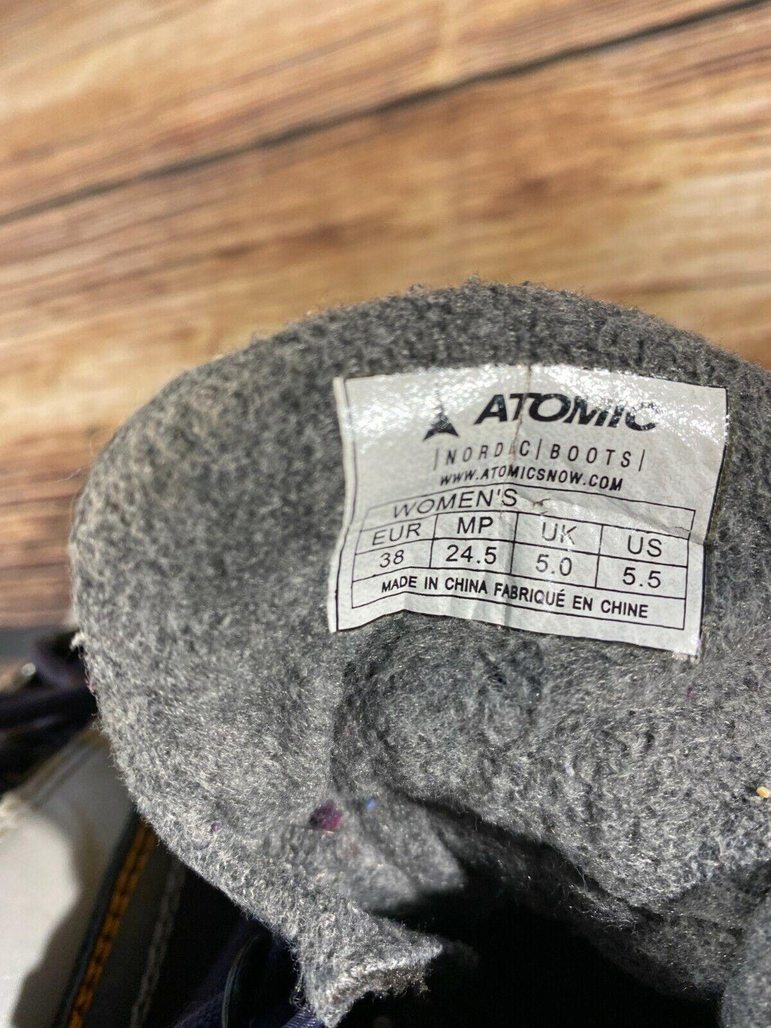 Atomic TX20 Nordic Cross Country Ski Boots Size EU38 US6 NNN 1494