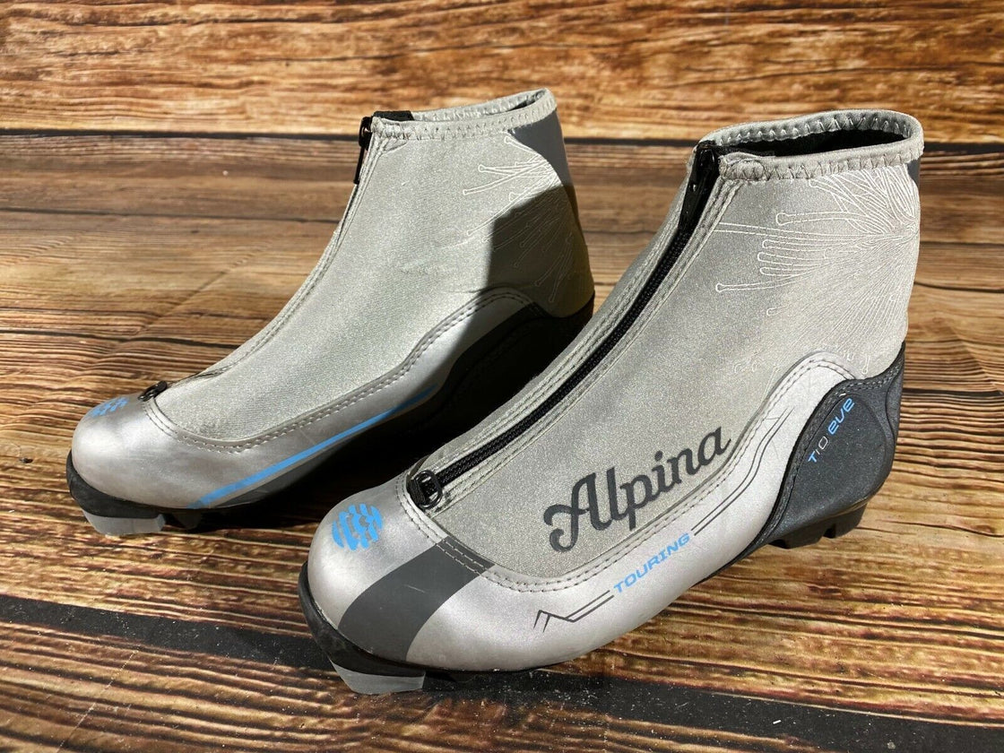 Alpina T10 Eve Nordic Cross Country Ski Boots Size EU37 US5 NNN bindings 831