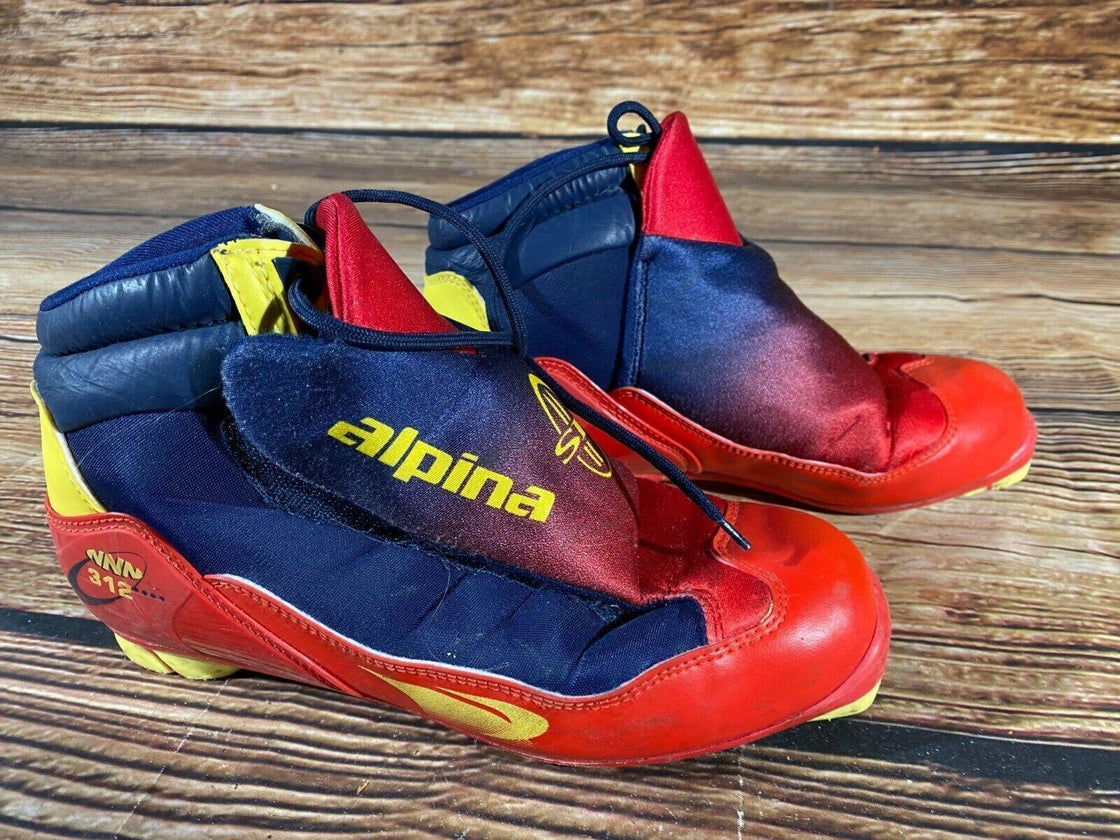 Alpina 312 Nordic Cross Country Ski Boots Size EU41 US8 NNN bindings 3072