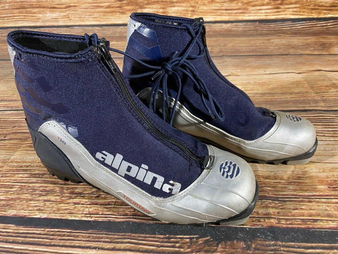 Alpina T10 Nordic Cross Country Ski Boots Size EU40 US7.5 NNN bindings 690