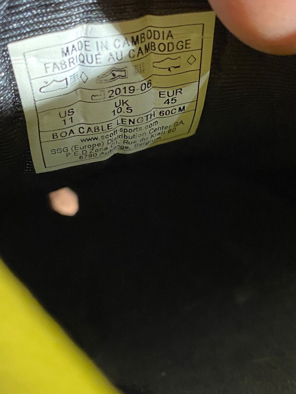 SCOTT Vertec Boa Road Cycling Shoes 3 Bolts Size EU45  US11 Mondo 290 cs755