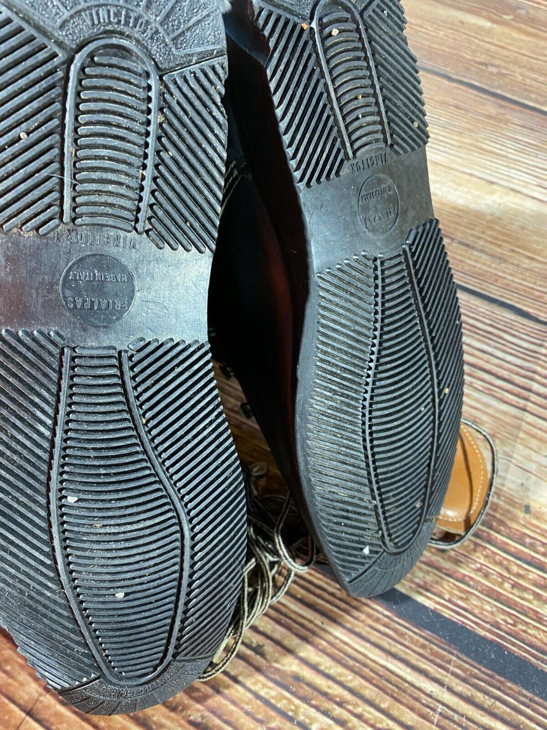 PRIALPAS Leather Vintage Alpine Ski Boot EU42 US8.5 Mondo 265 Cable Binding KL90