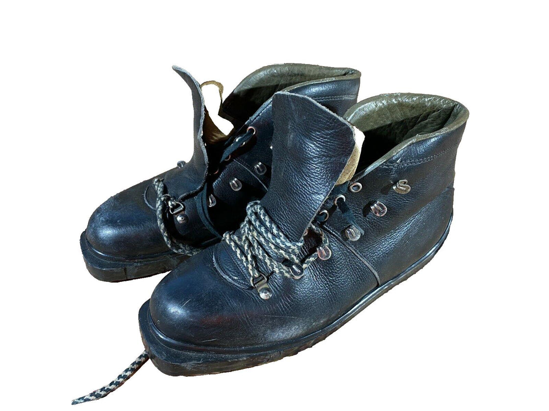 KRISTIANIA Vintage Alpine Ski Boots EU44 US9.5 UK9 Mondo 278 Cable Bindings KL94