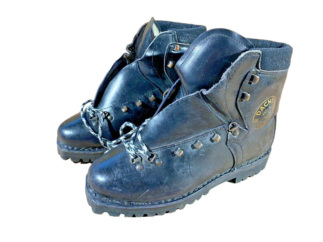 DACHSTEIN Leather Vintage Alpine Ski Boots EU42 US8.5 Cable Binding KL107