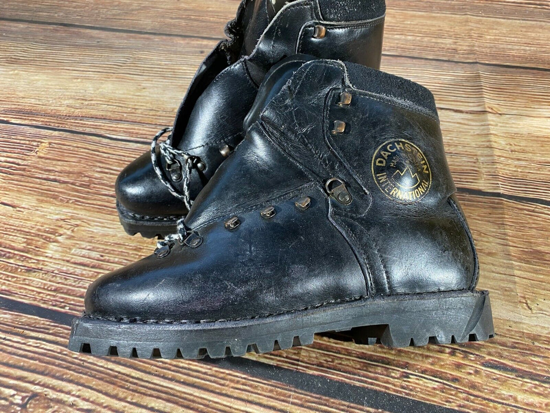 DACHSTEIN Leather Vintage Alpine Ski Boots EU42 US8.5 Cable Binding KL107