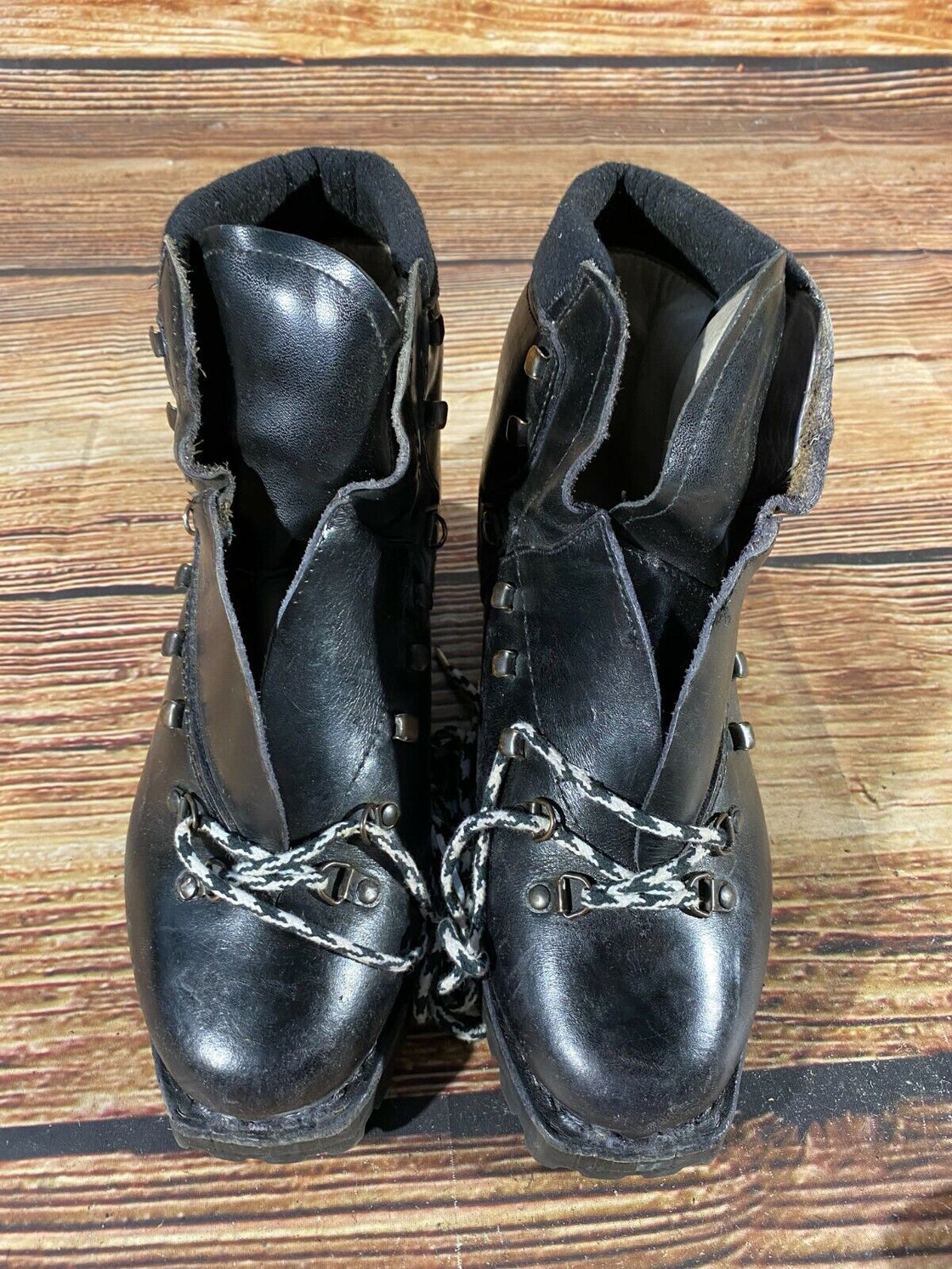 DACHSTEIN Leather Vintage Alpine Ski Boots EU42 US8.5 Cable Binding KL107