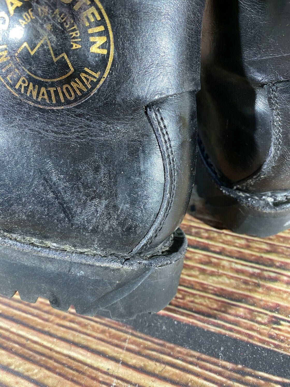 DACHSTEIN Leather Vintage Alpine Ski Boots EU42 US8.5 Cable Binding KL107