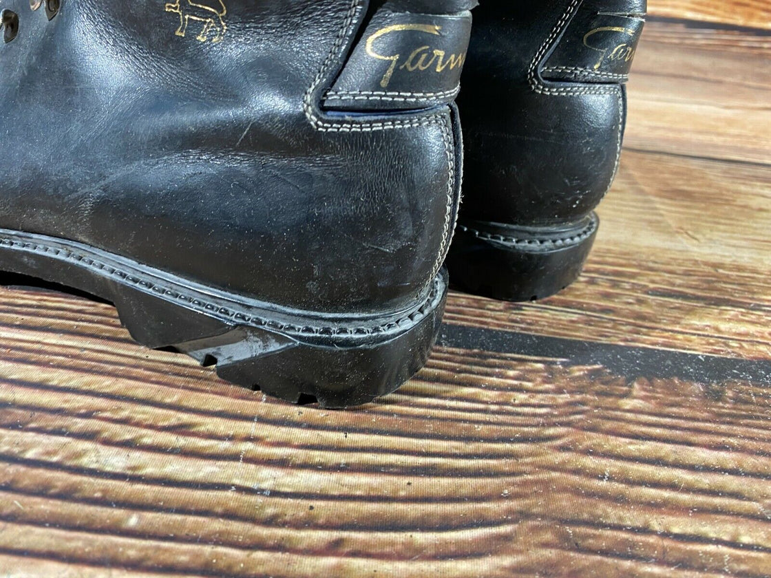 GARMISCH Vintage Leather Alpine Ski Boots Cable Bindings EU41 US7.5  KL110