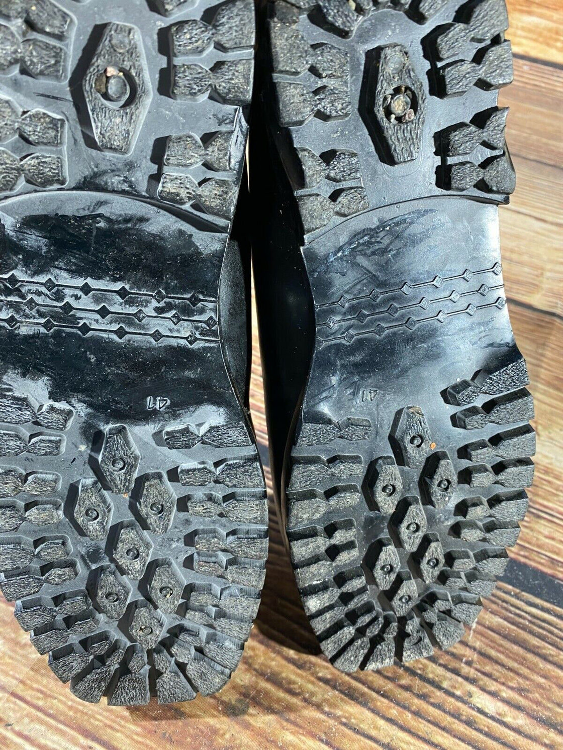 GARMISCH Vintage Leather Alpine Ski Boots Cable Bindings EU41 US7.5  KL110