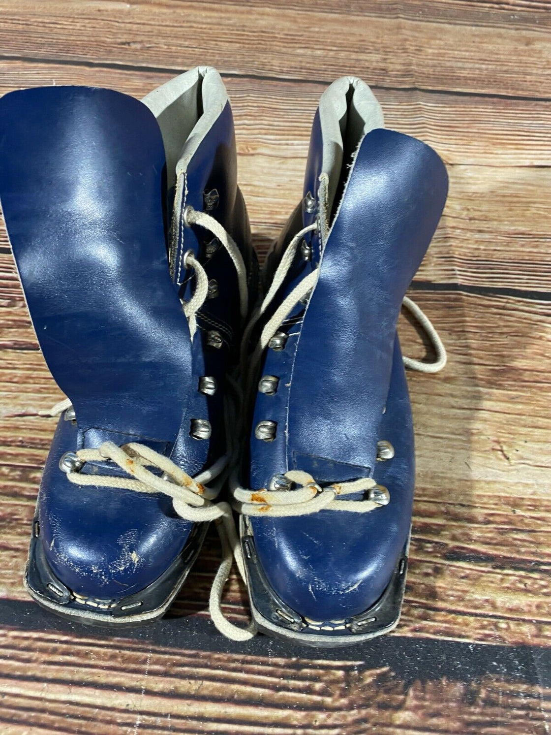 TEWA Vintage Leather Alpine Ski Boots Cable Bind EU38 US5.5 UK4 Mondo 240 KL112