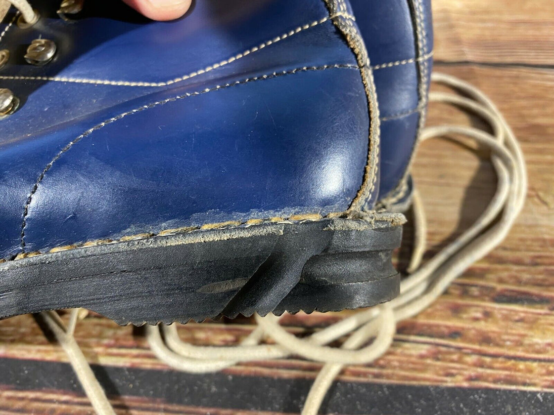 TEWA Vintage Leather Alpine Ski Boots Cable Bind EU38 US5.5 UK4 Mondo 240 KL112