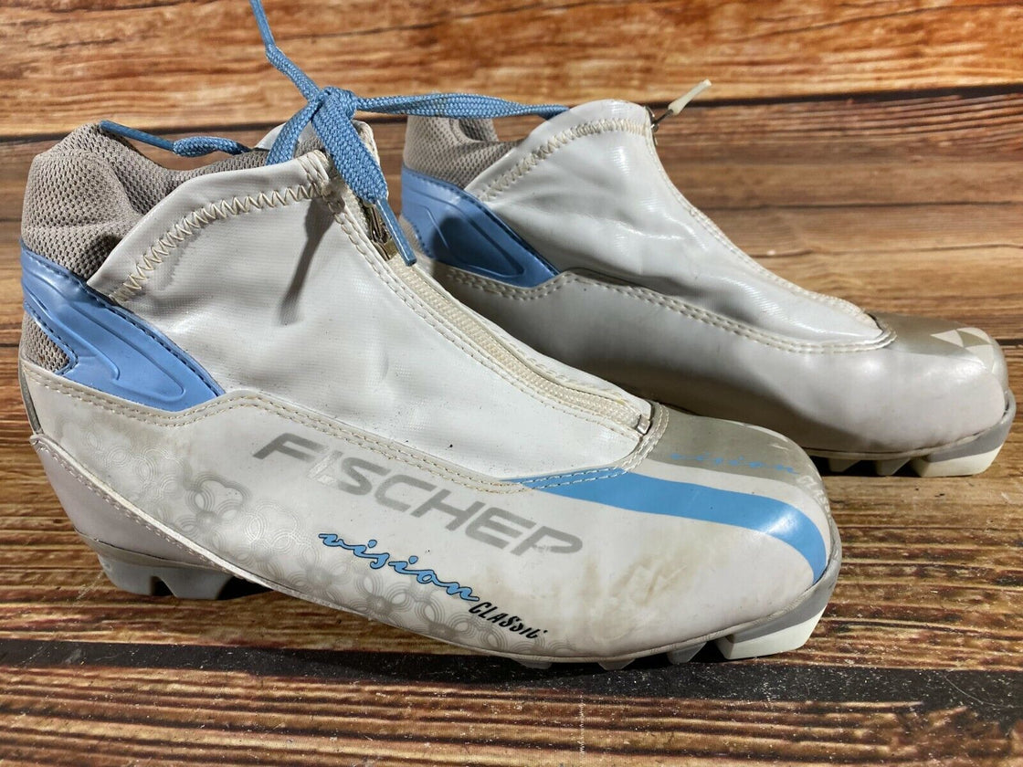 Fischer Vision Classic Nordic Cross Country Ski Boots Size EU38 US6 for NNN 1287