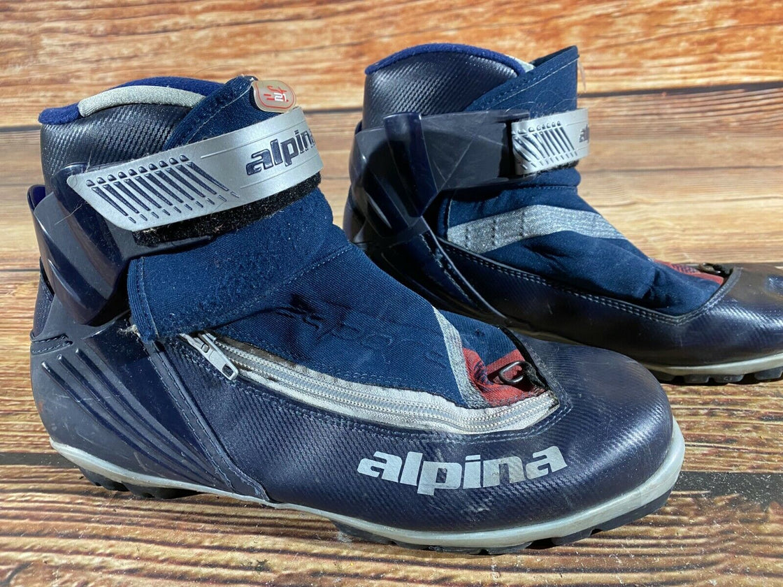 Alpina ST21 Nordic Cross Country Ski Boots Size EU42 US9 for NNN 689