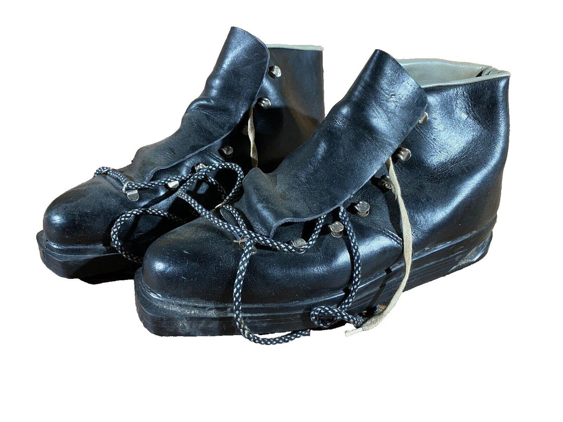 GLOBETROTTER Vintage Leather Alpine Ski Boots EU46 US11 Mondo 295 KL114