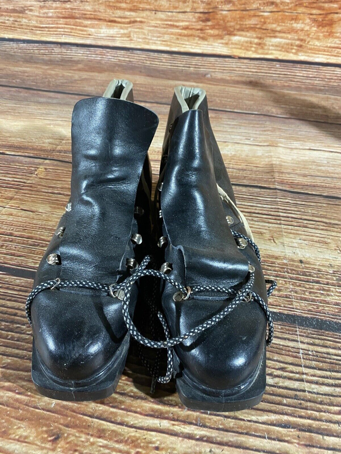 GLOBETROTTER Vintage Leather Alpine Ski Boots EU46 US11 Mondo 295 KL114