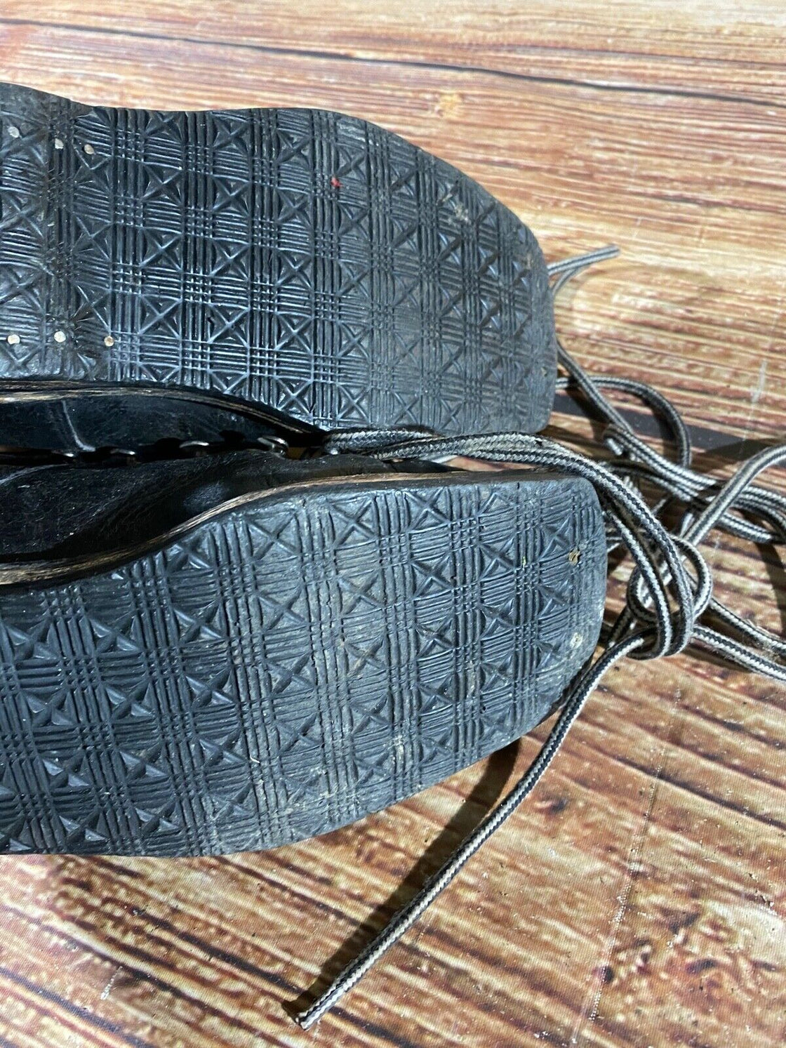 VAREGG Vintage Leather Alpine Ski Boots Cable Binding EU36 US4 Mondo 230 KL134