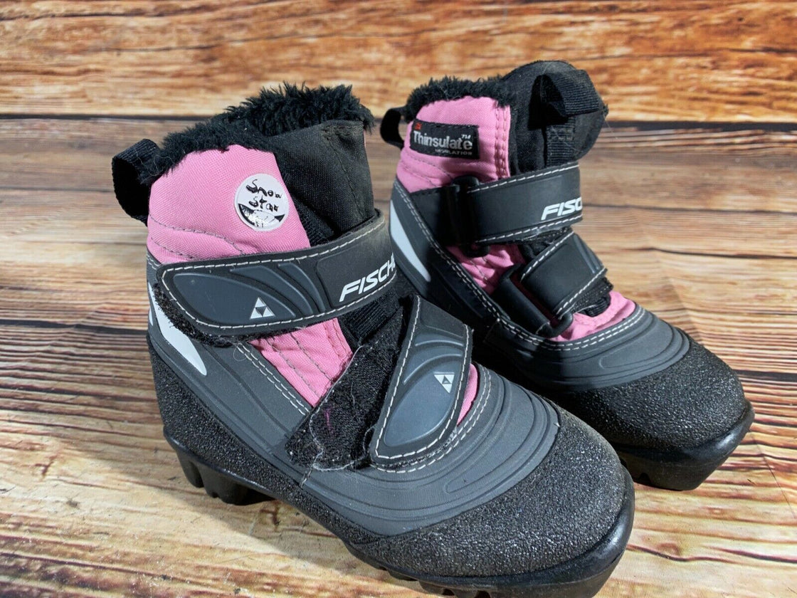 Fischer Snow Star Kids Nordic Cross Country Ski Boots Size EU28 US10.5 NNN F-10