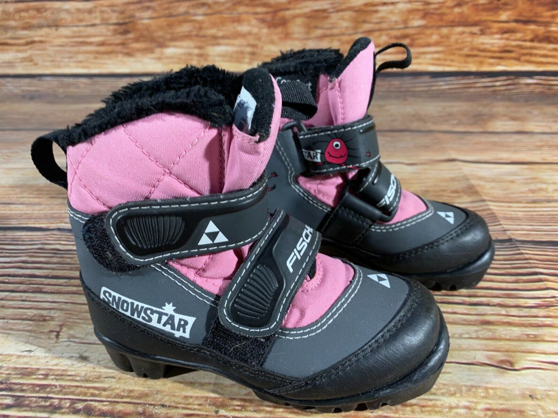 Fischer Snow Star Kids Nordic Cross Country Ski Boots Size EU28 NNN F-11