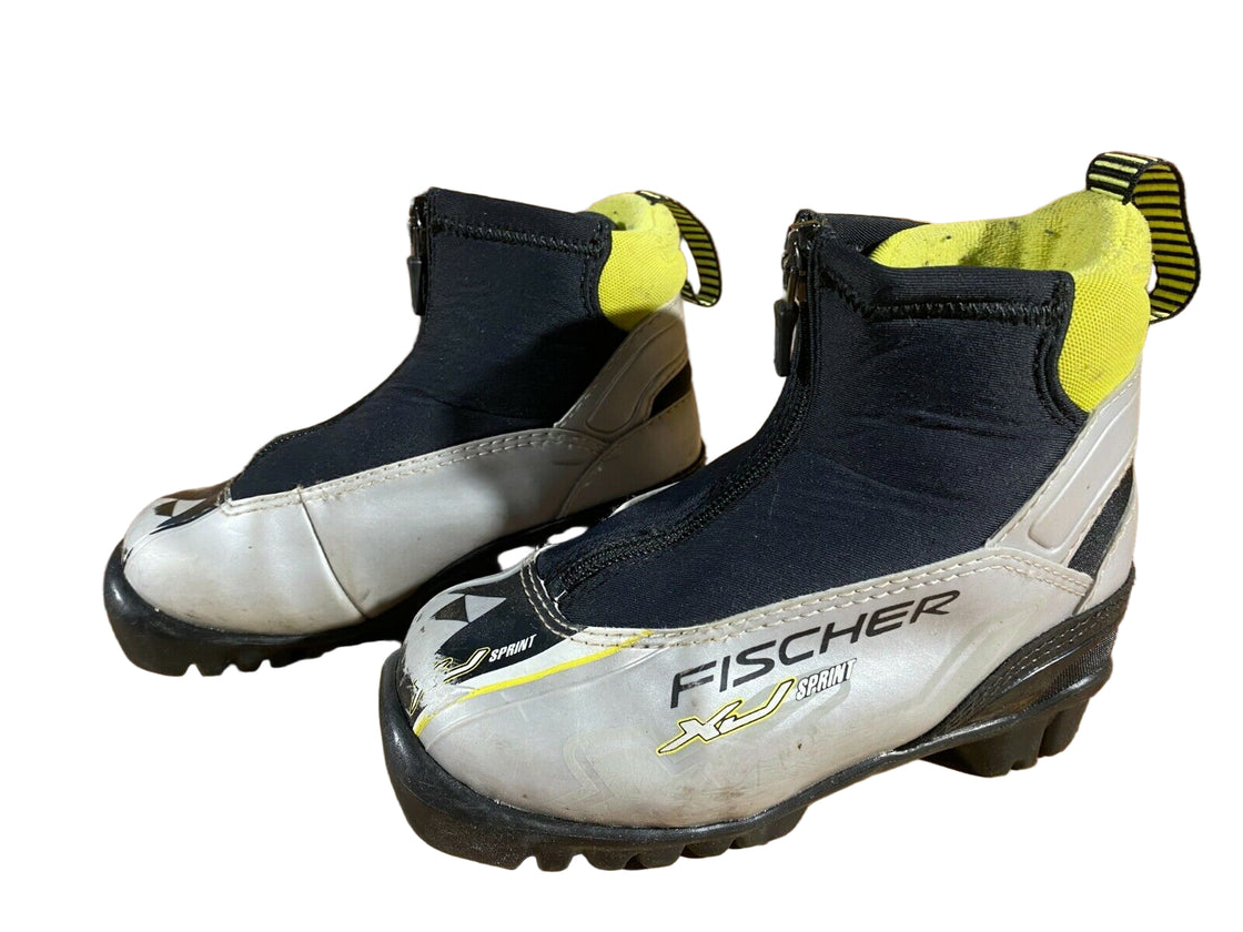 Fischer XJ Sprint Kids Nordic Cross Country Ski Boots Size EU28 US10.5  NNN F-78