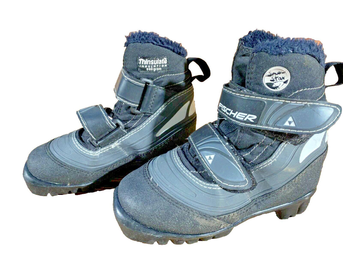 Fischer Snow Star Kids Nordic Cross Country Ski Boots Size EU29 NNN F-16