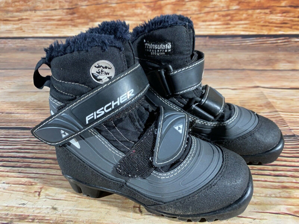 Fischer Snow Star Cross Country Ski Boots Classic NNN EU 29 US 11.5 Kids F-16