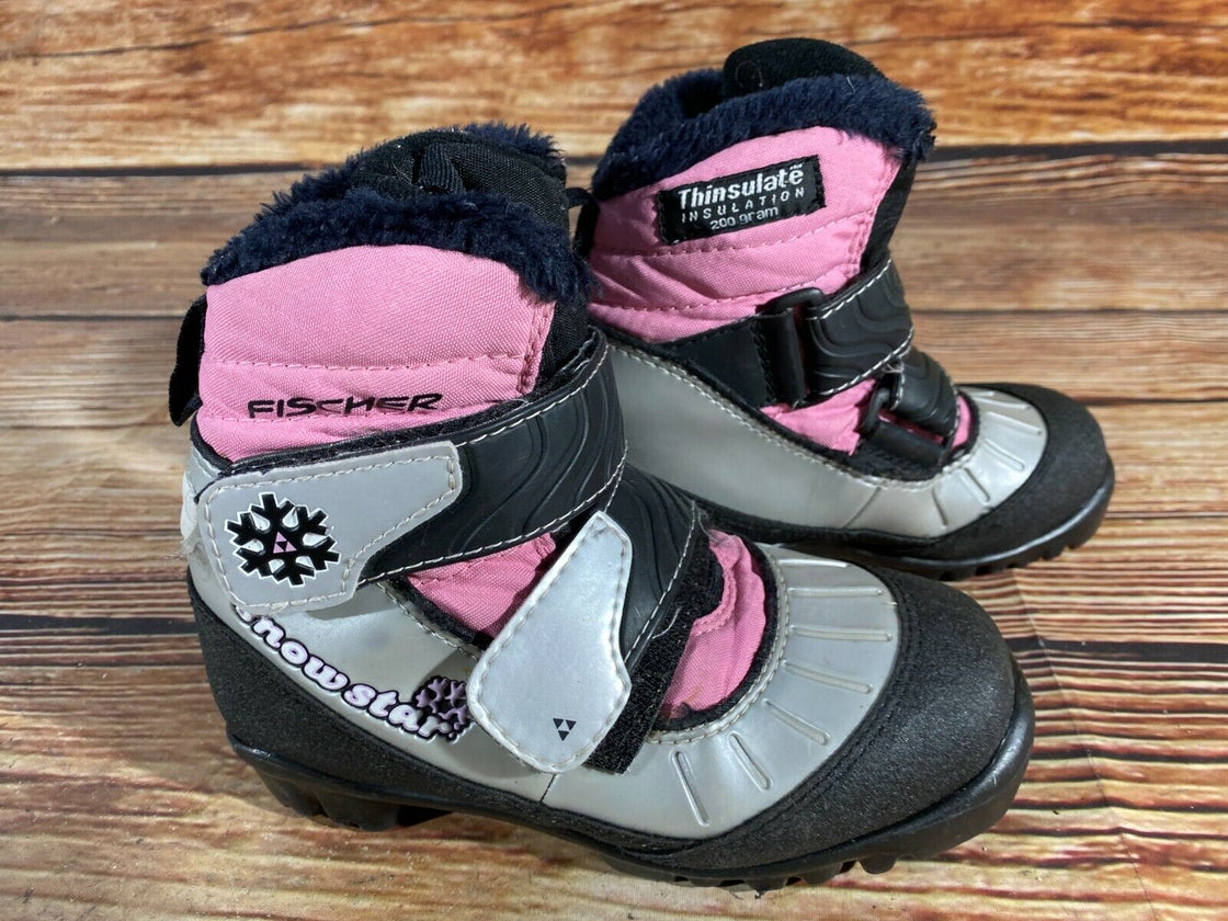Fischer Snow Star Kids Nordic Cross Country Ski Boots Size EU31 US12.5 NNN F-58