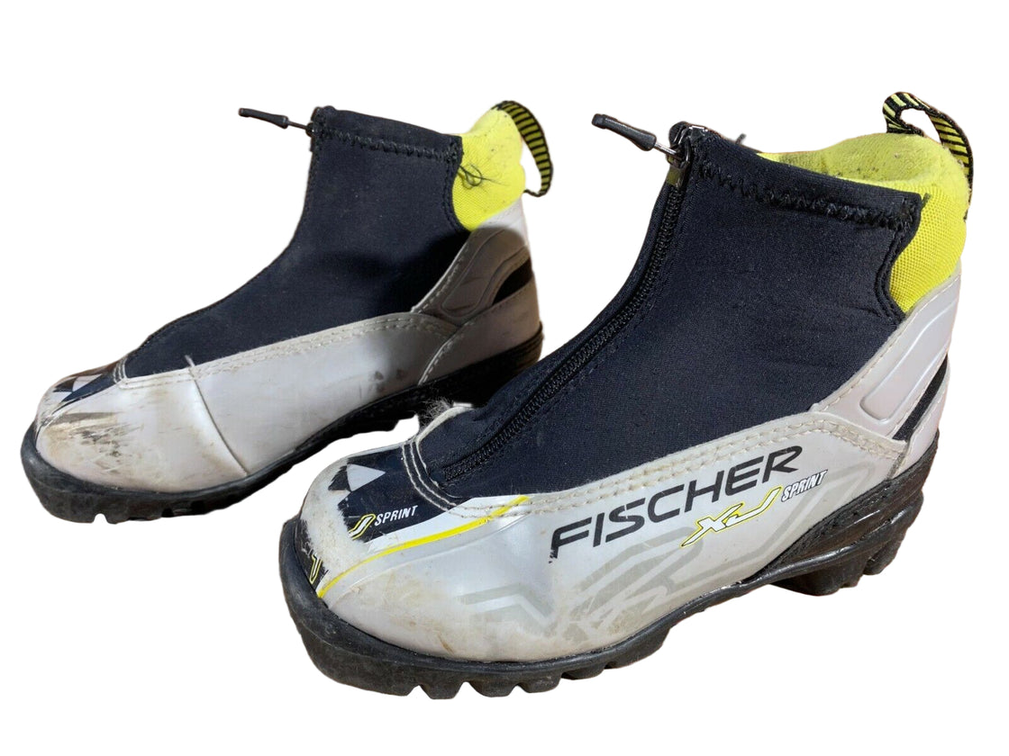 Fischer XJ Sprint Kids Nordic Cross Country Ski Boots Size EU31 US12.5 NNN F-1