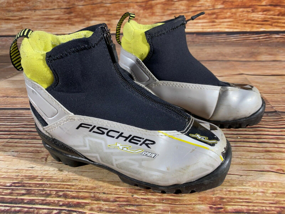 Fischer XJ Sprint Kids Nordic Cross Country Ski Boots Size EU31 US12.5 NNN F-1
