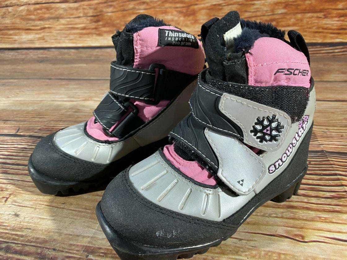 Fischer Snow Star Kids Nordic Cross Country Ski Boots Size EU28 US10.5 NNN F-188