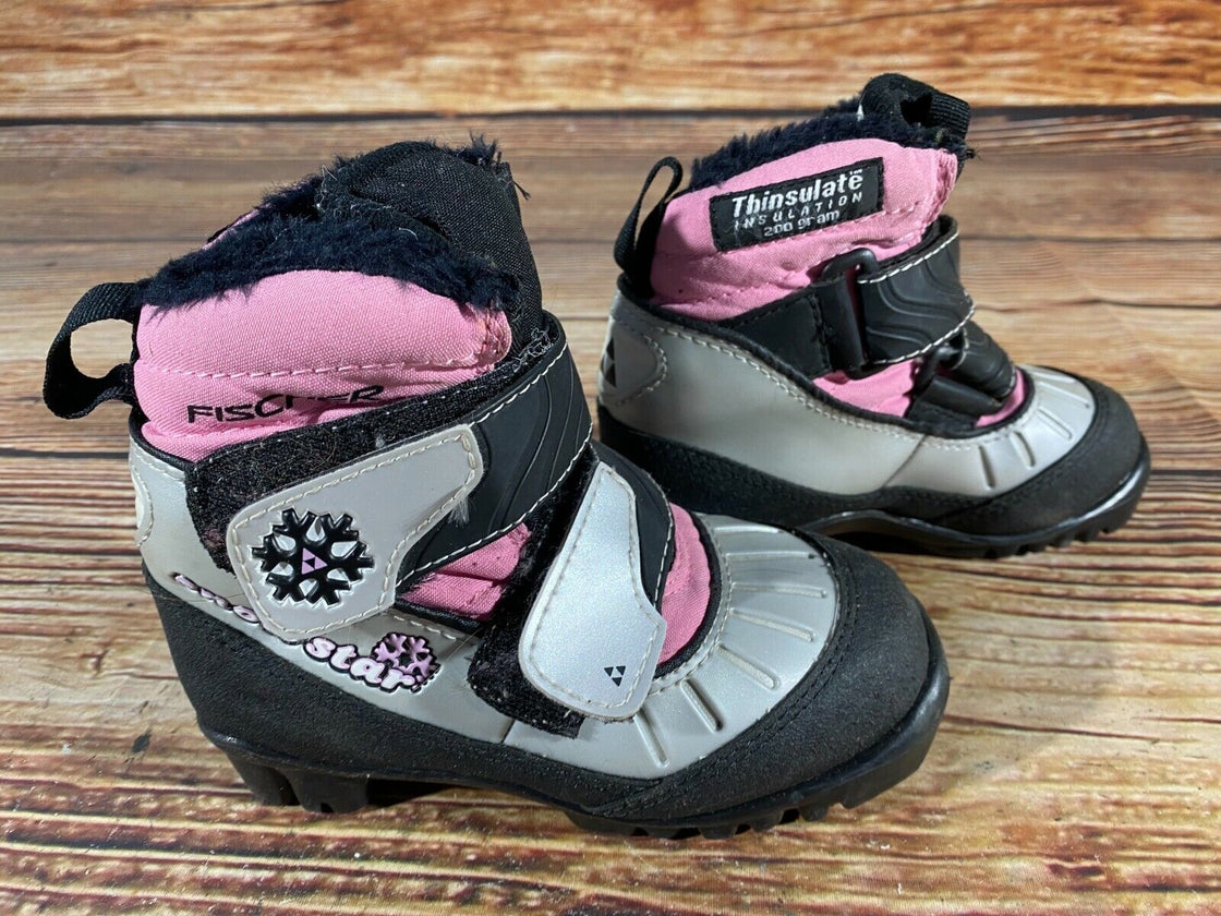 Fischer Snow Star Kids Nordic Cross Country Ski Boots Size EU28 US10.5 NNN F-188