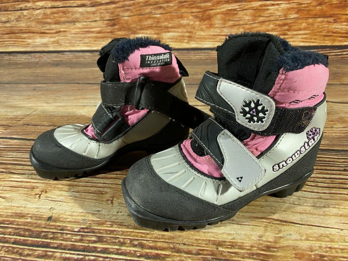 Fischer Snow Star Kids Nordic Cross Country Ski Boots Size EU30 US12 NNN F-153