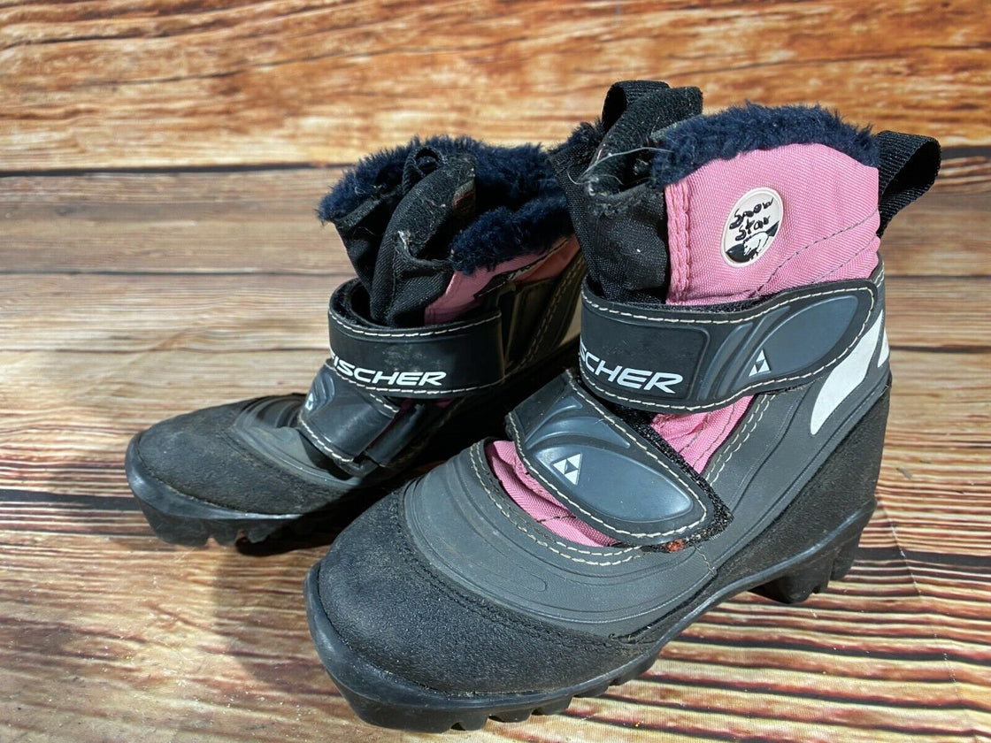 Fischer Snow Star Kids Nordic Cross Country Ski Boots Size EU27 US9.5 NNN F-217