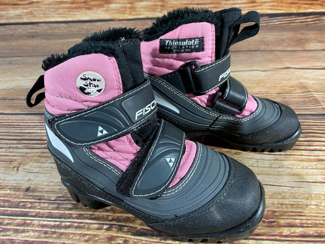 Fischer Snow Star Kids Nordic Cross Country Ski Boots Size EU28 US10.5 NNN F-214
