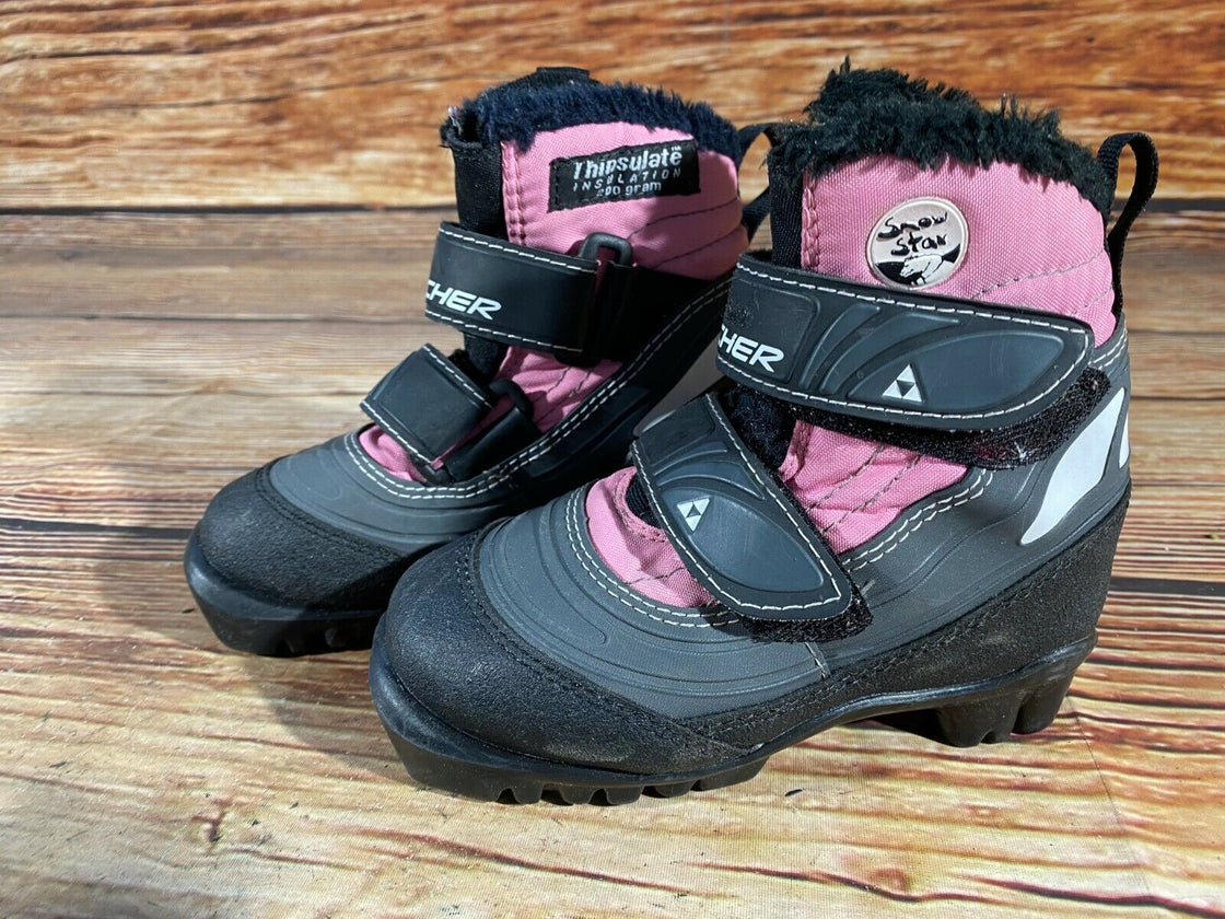 Fischer Snow Star Kids Nordic Cross Country Ski Boots Size EU27 US9.5 NNN F-193