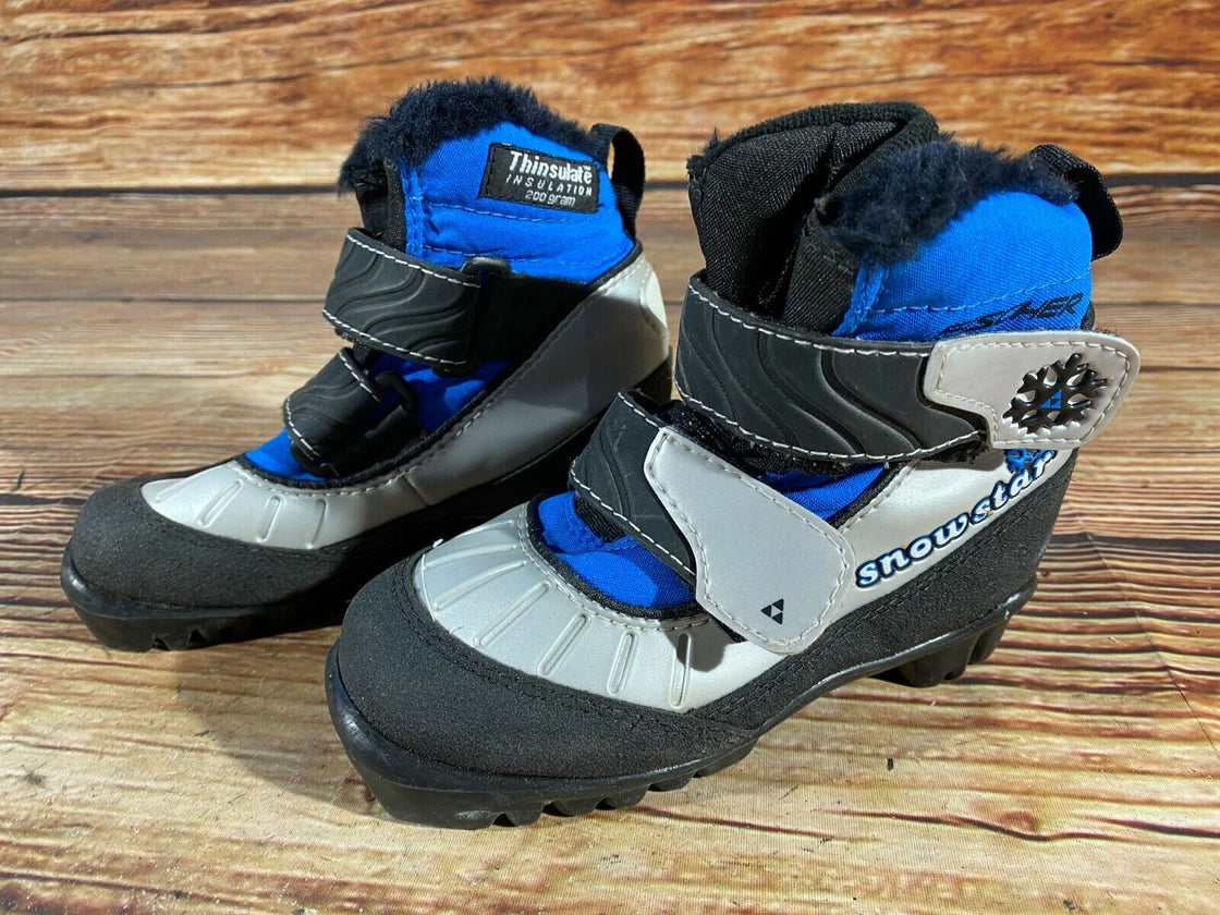 Fischer Snow Star Kids Nordic Cross Country Ski Boots Size EU28 US10.5 NNN F-189