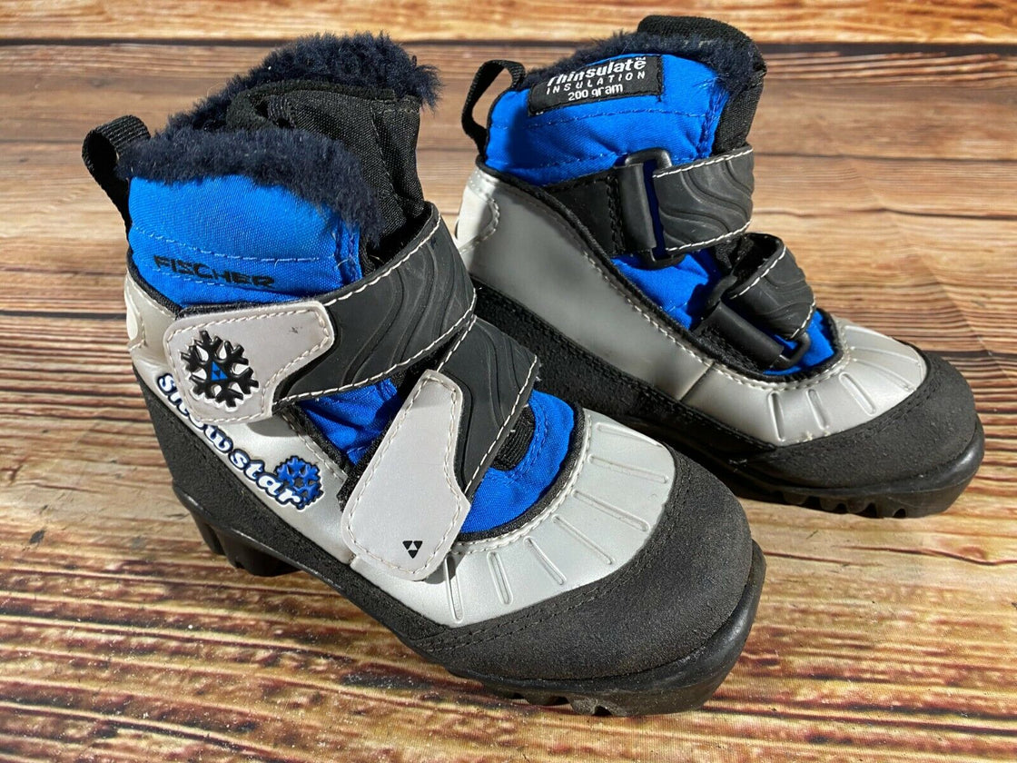Fischer Snow Star Kids Nordic Cross Country Ski Boots Size EU28 US10.5 NNN F-189