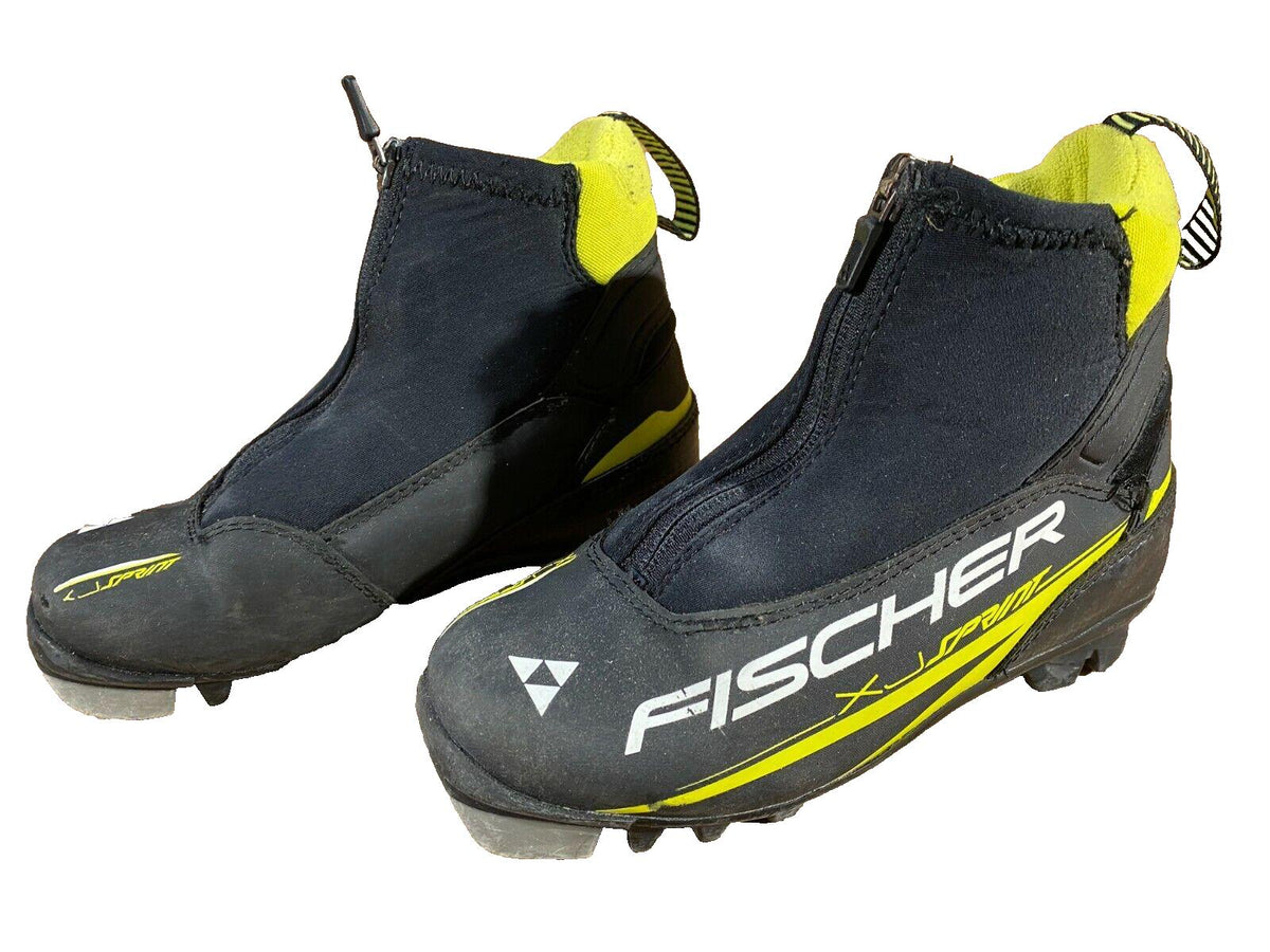 Fischer XJ Sprint Cross Country Ski Boots Classic NNN EU 32 US 1.5 Kids F-295