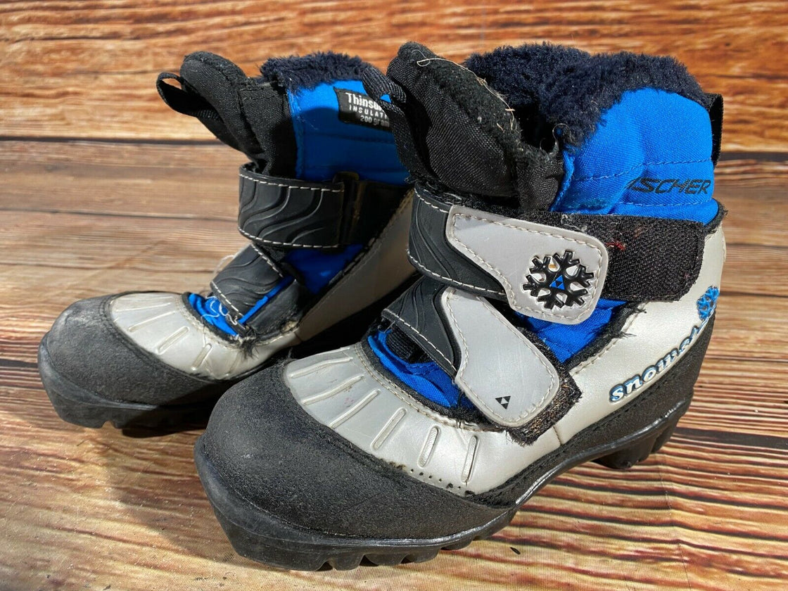 Fischer Snow Star Kids Nordic Cross Country Ski Boots Size EU31 US12.5 NNN F-195