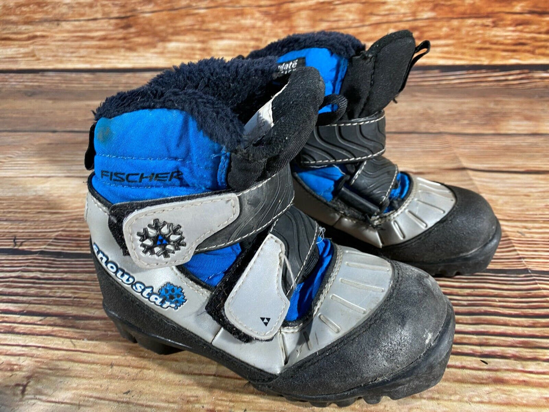 Fischer Snow Star Kids Nordic Cross Country Ski Boots Size EU31 US12.5 NNN F-195
