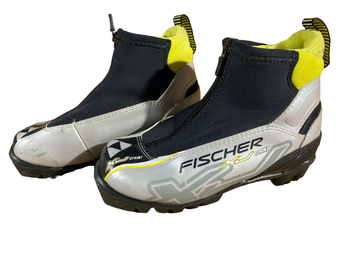 Fischer XJ Sprint Kids Nordic Cross Country Ski Boots Size EU34 US3 NNN F-225