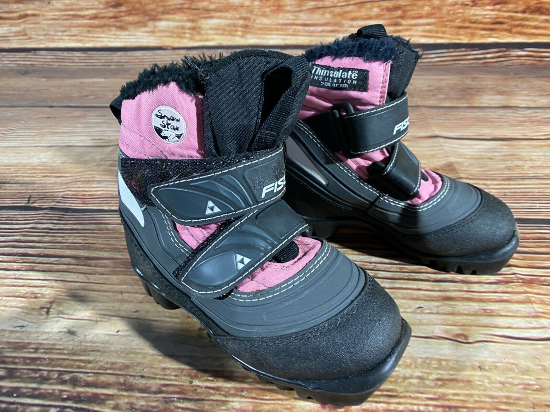 Fischer Snow Star Kids Nordic Cross Country Ski Boots Size EU27 US9.5  NNN F-192