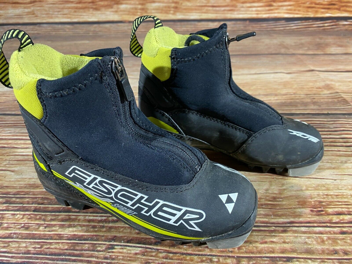 Fischer XJ Sprint Kids Nordic Cross Country Ski Boots Size EU29 NNN F-244