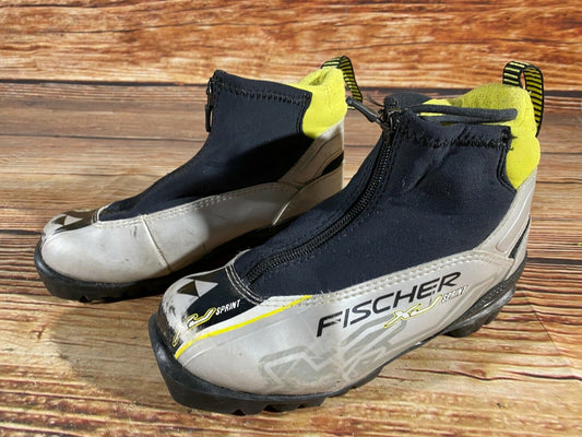 Fischer XJ Sprint Cross Country Ski Boots Classic NNN EU 34 US 3 Kids F-141