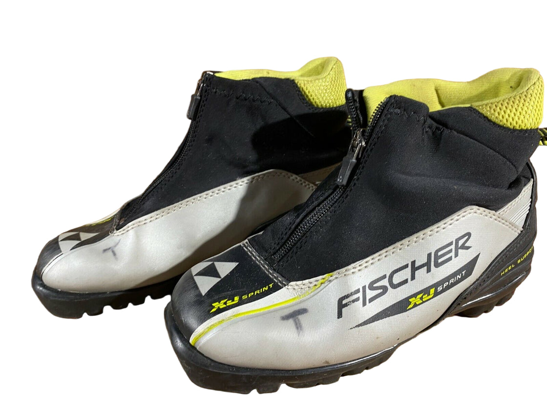 Fischer XJ Sprint Kids Nordic Cross Country Ski Boots Size EU35 US3.5 NNN F-143