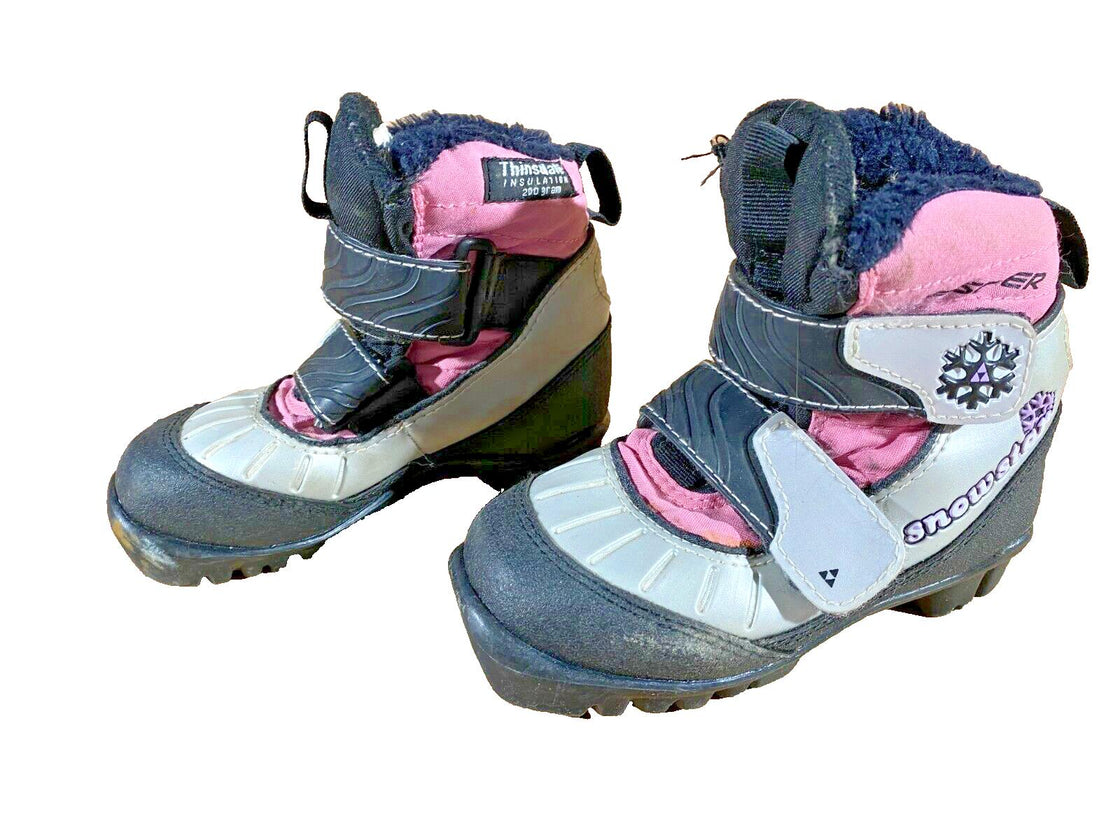 Fischer Snow Star Kids Nordic Cross Country Ski Boots Size EU28 NNN F-121