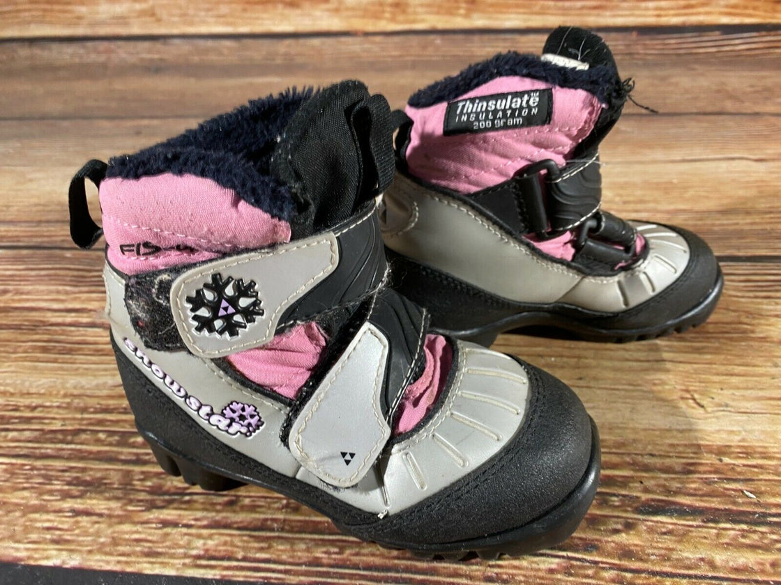 Fischer Snow Star Kids Nordic Cross Country Ski Boots Size EU28 NNN F-121